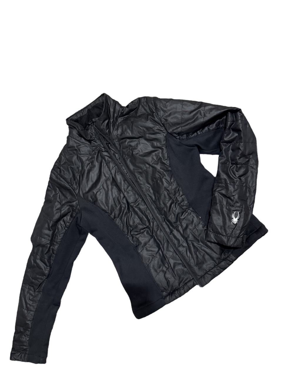 Spyder Women's Black Quilted Hybrid Puffer Jacket